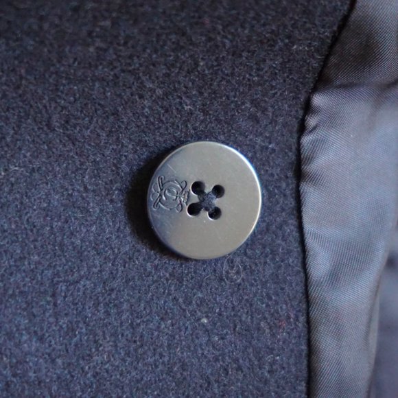 Juicy Couture Navy Wool-Blend Peacoat Size M - Picture 7 of 10